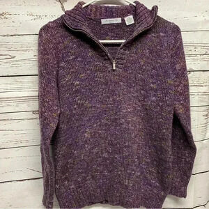 Liz Claiborne Petite 1/4 zip collar sweater size PXL‎